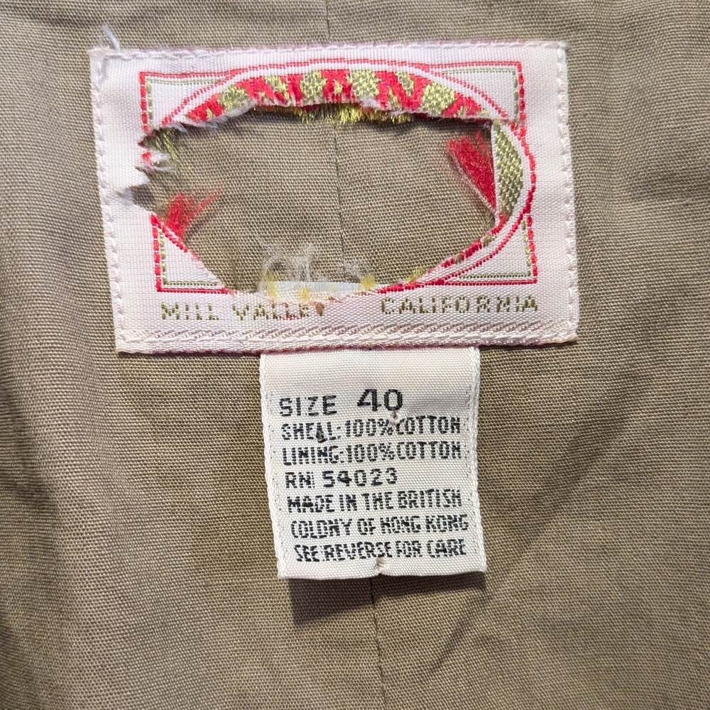 HTF Vintage 80s Banana Republic Khaki Men's Tavel Blazer Jacket w. Pockets 40R - Picture 2 of 9